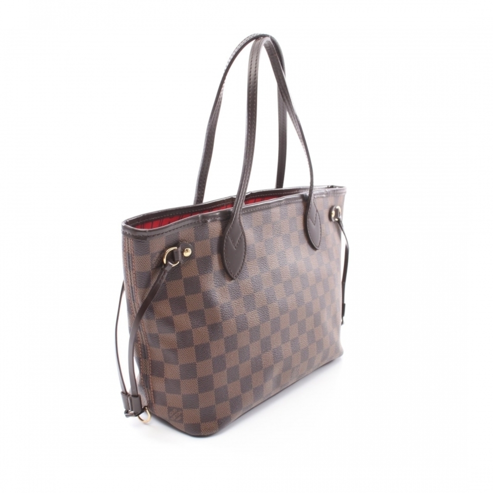 Louis Vuitton Neverfull PM Damier Ebene Handbag Brown